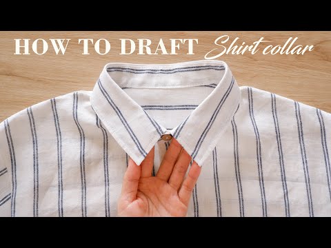 How to draft shirt collar pattern