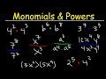 Exploring Monomial Operations: Multiplication and Division