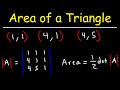 Triangle Area and Matrix Methods