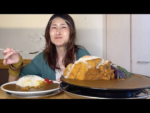 （応援）【大食い】3kgデカ盛りカツカレーを食べてもおかわりしたくなる旨さだった件!!