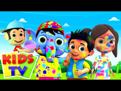 Holi Special Songs, होली आ गई, Indian Festival Cartoon Rhymes by Kids Tv India