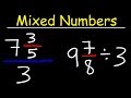 Dividing Mixed Numbers by Whole Numbers