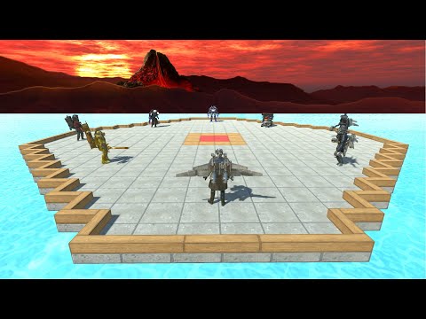 Battle Royale Over Glacier Cold of Titan Camera Man - Animal Revolt Battle Simulator