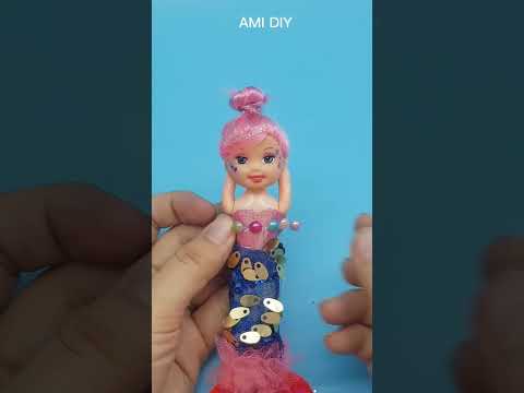 fixing dolls nedd help- doll dress DIY tutorial #diyminiatureideas #barbidollmakeover #barbiedolls