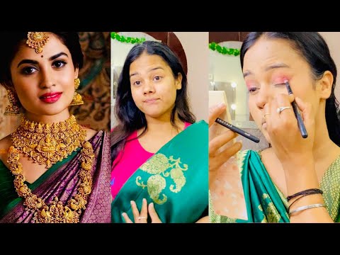 South Indian makeup | makeup step by step makeup tutorial 🥰 saree main muje 1 hours laga 😱