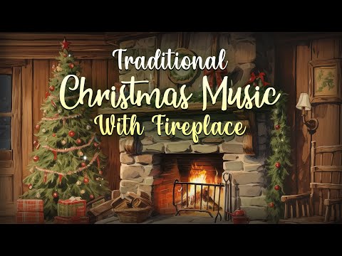 Relaxing Traditional Christmas Music With Fireplace Sounds 🎄 Classic Christmas Songs by Fireplace 🔥