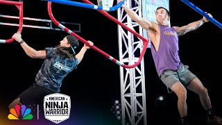 Well-Matched Ninjas are Neck and Neck Until One Pulls Ahead | American Ninja Warrior | NBC