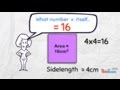 Finding Sidelengths from Square Areas