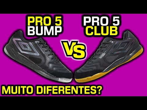 Quais as DIFERENÇAS entre Umbro Pro 5 Bump e Umbro Pro 5 Bump Club? - Melhor chuteira de futsal? 🤔