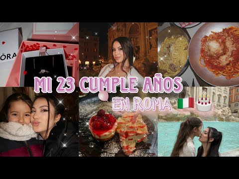 Vlog de mi cumpleaños 23 en Roma 🇮🇹🎁 el mejor día 🥹🎂