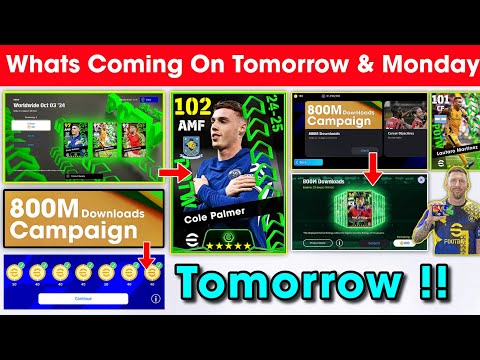 What Is Coming On Tomorrow & Next Monday In eFootball 2025 Mobile !! 800M Download Campaign, Coins 🤩