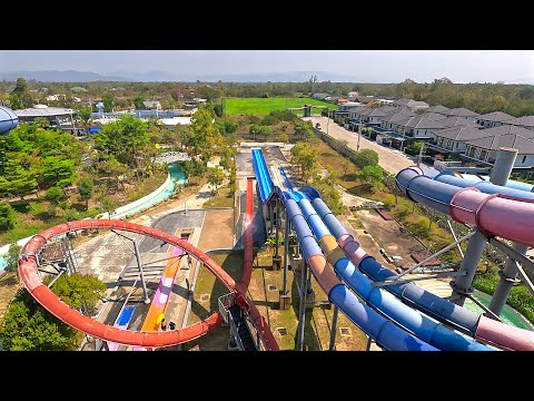 Torpedo Aqualoop Water Slide 💦 at Tube Trek Waterpark 🇹🇭