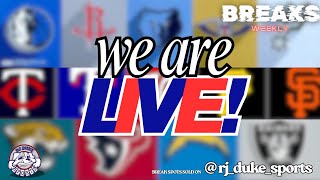 LIVE BREAK! Welcome to RJ Duke Sports