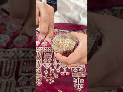 Lehenga Making Process || Maroon Color Hand Embroidery work Designer Lehenga #lehenga #lahengacholi
