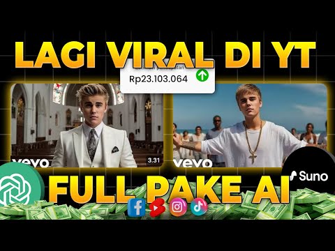 Viral! Konten Music JUSTIN BIEBER Ai View JUTAAN di YT!Cara Dapat Uang dari Youtube 2024 Terbaru