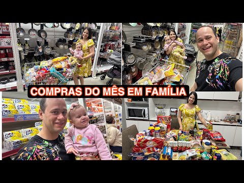 COMPRAS DO MÊS COM R$ 1.200 REAIS NO MERCADO ATACADISTA | VALEU A PENA?!