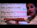 Exploring Algebraic Expressions in Writing