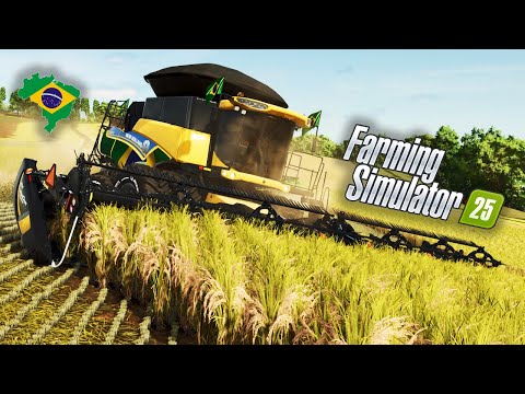 MEGA COLHEITA DE ARROZ NO RANCHO FUNDO - FARMING SIMULATOR 25 - EP 41 (RANCHO FUNDO)