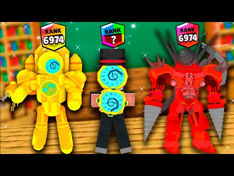 TOP UPGRADED CLOCKMAN - TITAN DRILLMAN MONSTER SCHOOL Herobrine and Zombie in Minecraft Animation