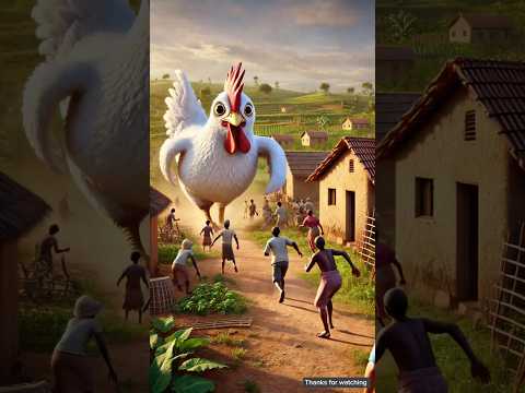 A big chicken enters the village, beautiful story #shorts #ai #hen #trending
