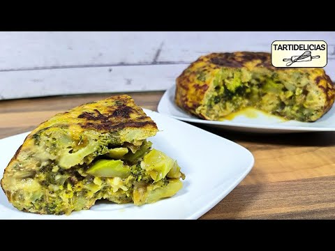 🥦 No me canso de hacer esta receta de BRÓCOLI FÁCIL, RÁPIDO y SABROSO ❗TORTILLA de BRÓCOLI y QUESO