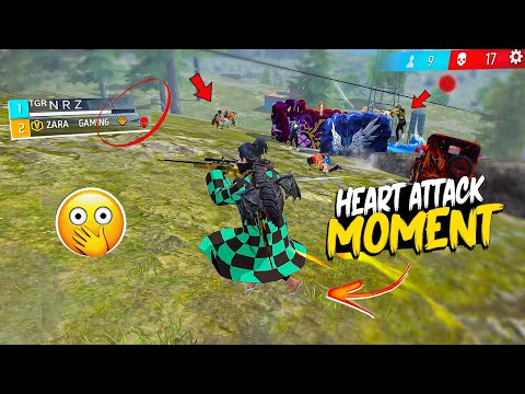 Last Zone Heart Attack Moment 🤒In Duo vs Squad with @zara_gaming7  ❤  | Free Fire