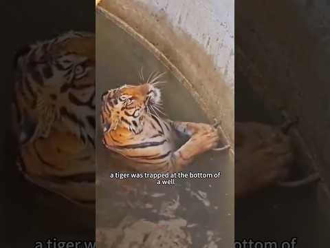 The tiger that fell into the water #animals #shorts