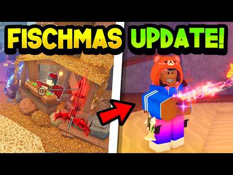 I Played FISCHMAS UPDATE EARLY & Got NEW ROD SKINS in Roblox Fisch!