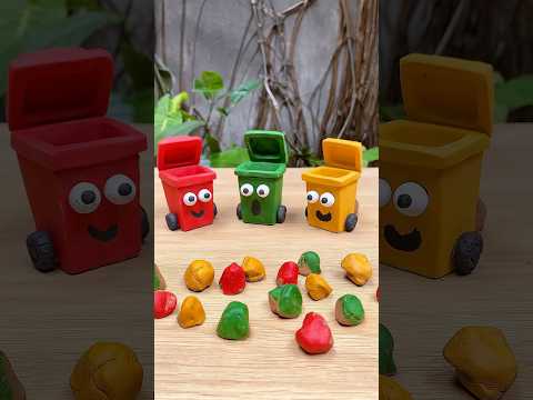 Sprunki and the Dustbins are sorting trash