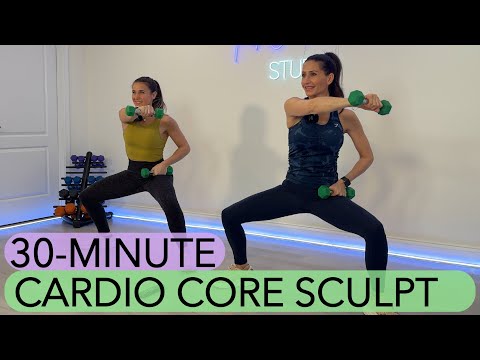 30-MINUTE CARDIO CORE SCULPTING / LIGHT WEIGHT WORKOUT / NO JUMPING