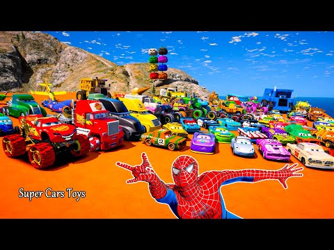 Disney Pixar Cars McQueen Monster Trucks Gale Beaufort Pileup Noah Gocek High Impact All Racing Toys