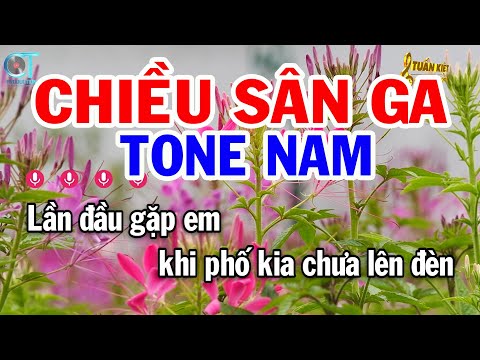 Karaoke Chiều Sân Ga Tone Nam ( Bm ) Nhạc Sống Mới | Karaoke Tuấn Kiệt