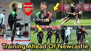 ✅ARSENAL TRAINING AHEAD OF NEWCASTLE | Bukayo Saka, White, Merino, Jesus JOINS Training Today BOOST