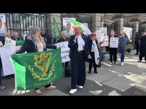 Dáil Éireann Irish Citizens Protest against Irelands EU Migration PACT 🇮🇪