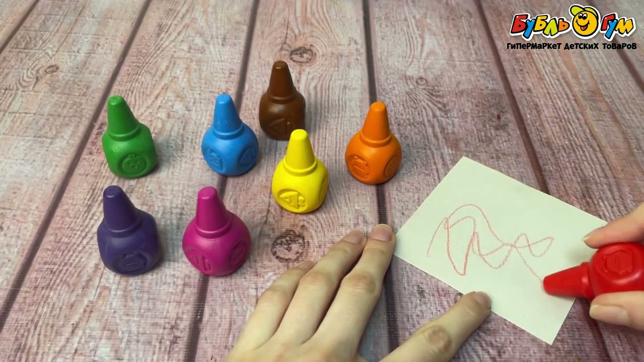 Мелки восковые JUNGER на пальцы - видео