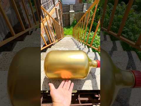 💥Gold Crushing Breaking Glass Bottles  ⚠️  #asmr