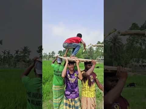 Carrying the wooden object on the head
