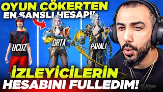 İZLEYİCİLERİN HESABINI FULLEDİM! O KADAR DESTANSI ÇIKTI Kİ OYUN ÇÖKTÜ!! 😱 EFSANE ŞANS | PUBG MOBILE