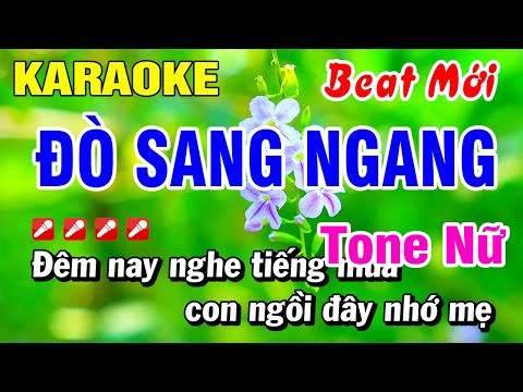 Karaoke Đò Sang Ngang (Beat Mới) Nhạc Sống Tone Nữ | Hoài Phong Organ