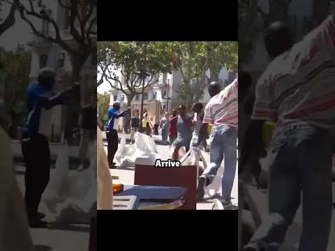 Escape Tactics Of Barcelona Street Vendors.