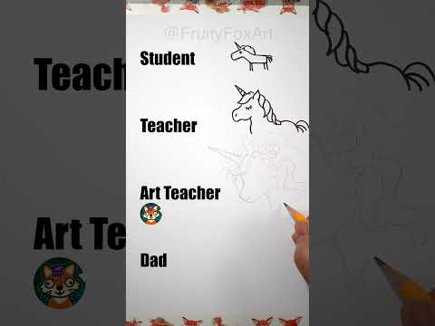 What?! Dad knows how to draw a unicorn 🦄 too? Dad vs Artist Marker and Fineliner