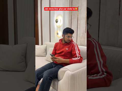 Chota bhai ghar par akela mil gya😂🔥 #comedy #funny #shorts #chotabhai #bachpan #YTShoppingxNykaa