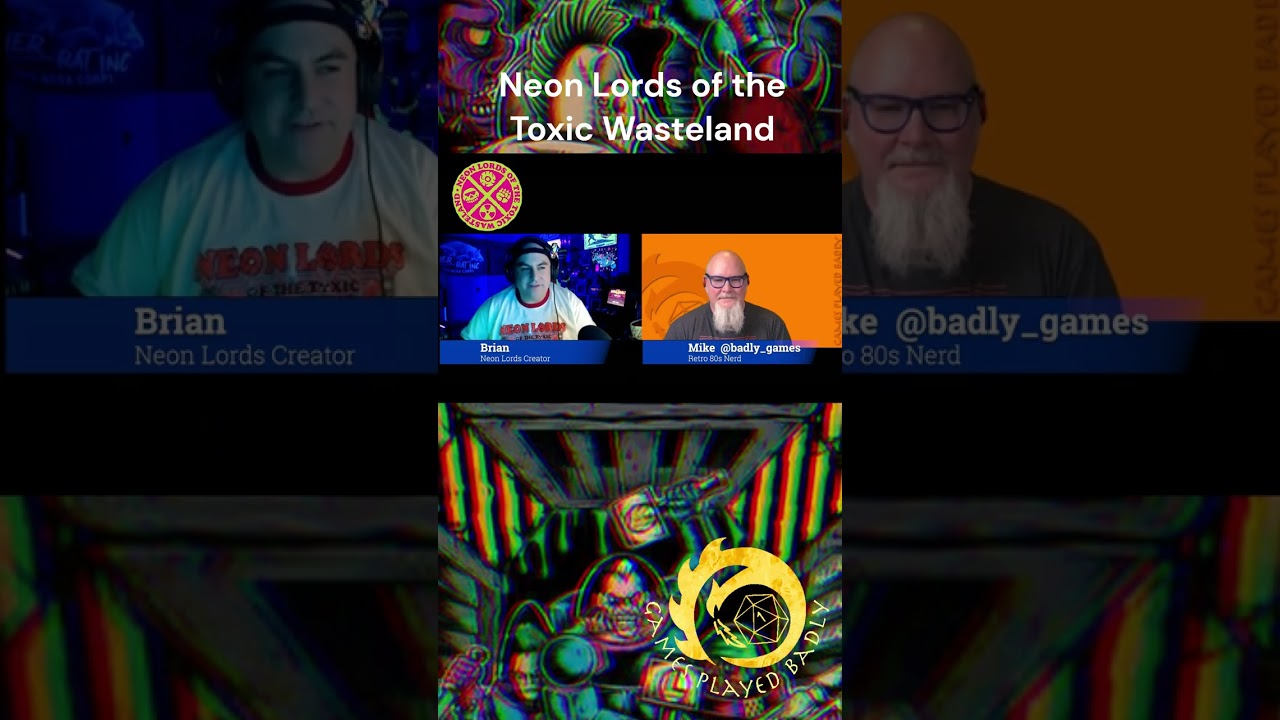 Live the 80s forever in the post-apocalypse! Neon Lords of the Toxic Wasteland!