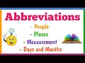 Exploring Abbreviations for People, Places, and Time