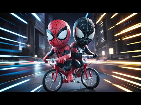 SERU!! SPIDERMAN ADU BALAP SEPEDA - VARO KIDS