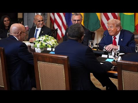 YouTube video thumbnail: "Such Good English": Trump Compliments Liberian President, a Native English Speaker