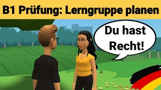 Mündliche Prüfung Deutsch B1 | Gemeinsam etwas planen/Dialog |sprechen Teil 3: Eine Lerngruppe