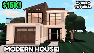 Easy 15k Modern Bloxburg House Build: 2 Story Tutorial *W VOICE*