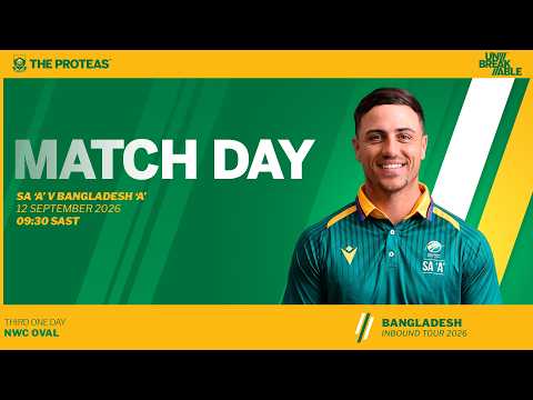 SA A <strong>Men</strong> vs Bangladesh A <strong>Men</strong> - Third Unofficial ODI Match - Live <strong>from</strong> JB Marks Oval, Potchefstroom