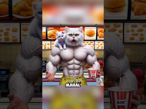Anak kucing minta ayam KFC #kucing #kucinglucu #lucu